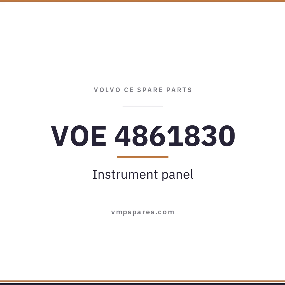 VOE 4861830 – Instrument panel
