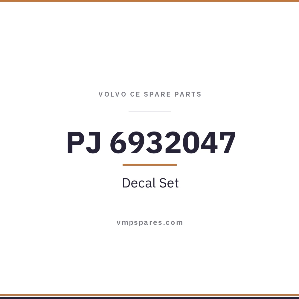 PJ 6932047 – Decal Set