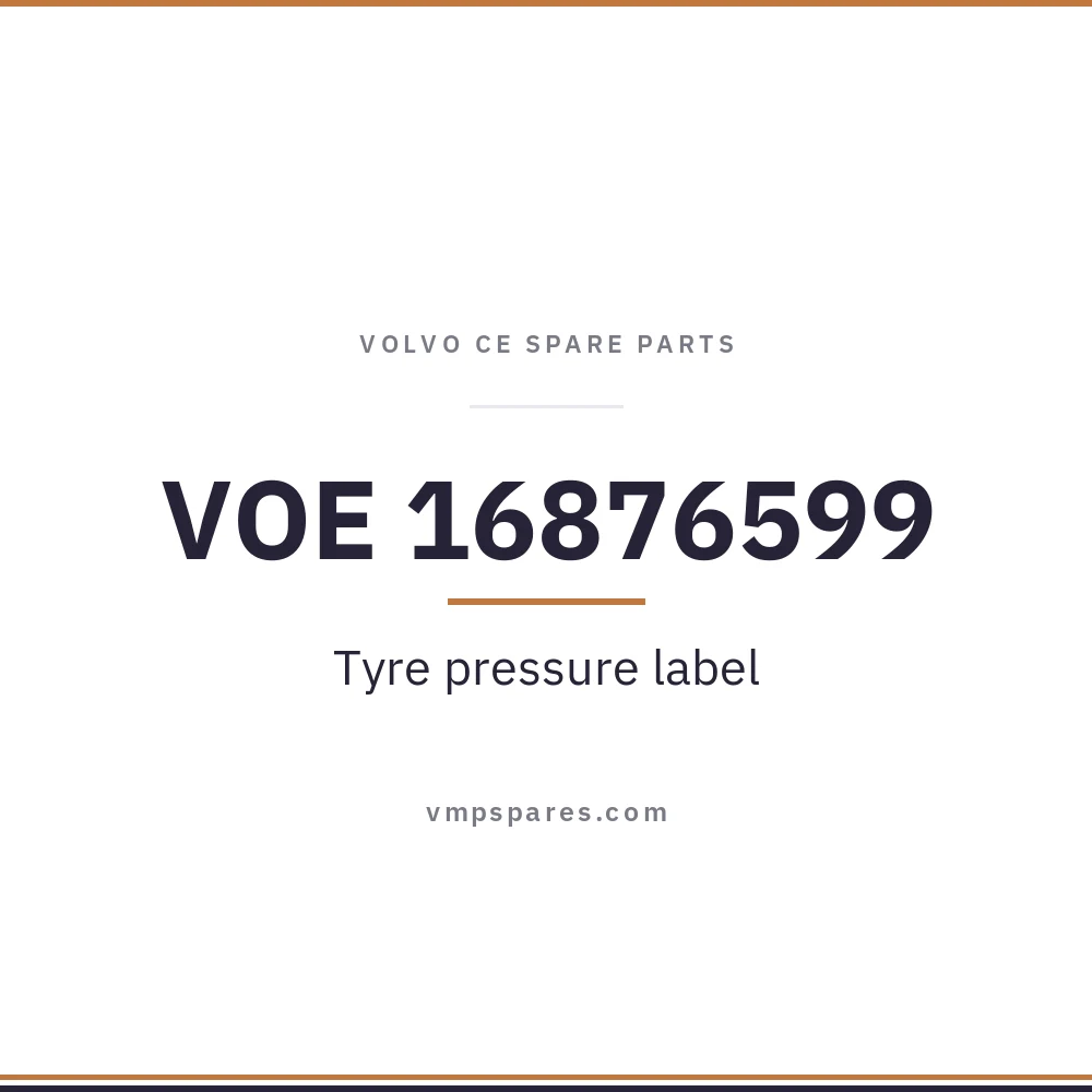 VOE 16876599 – Tyre pressure label
