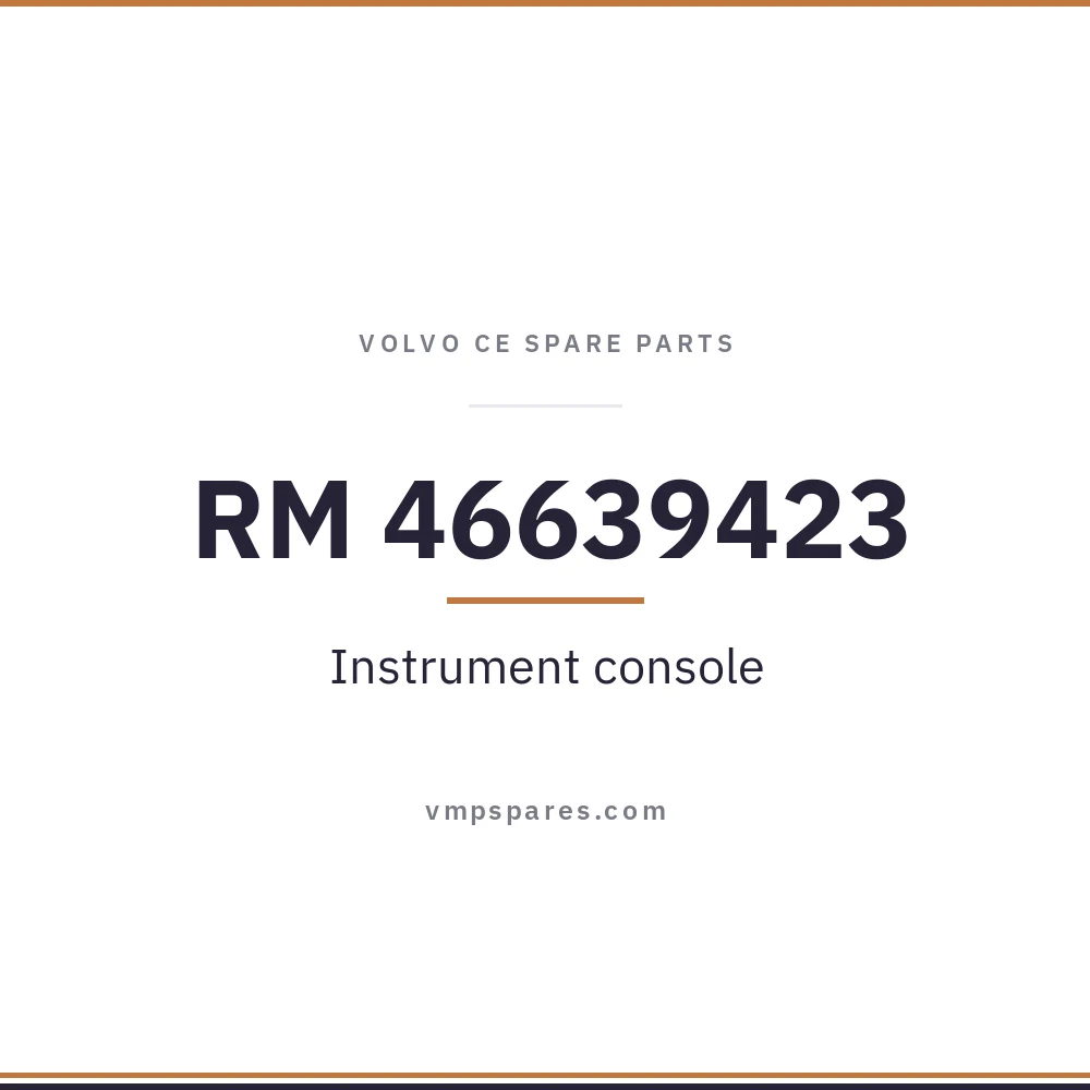 RM 46639423 – Instrument console