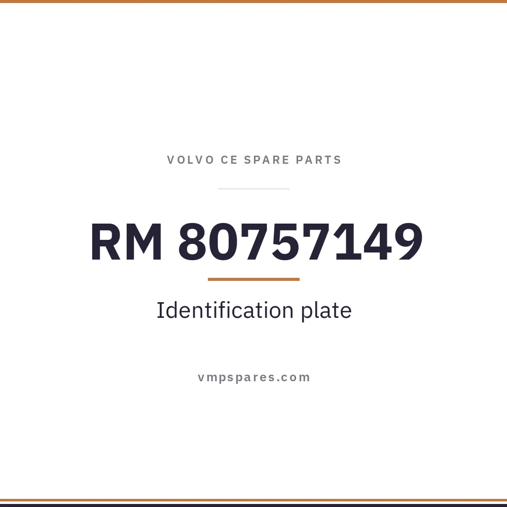 RM 80757149 – Identification plate