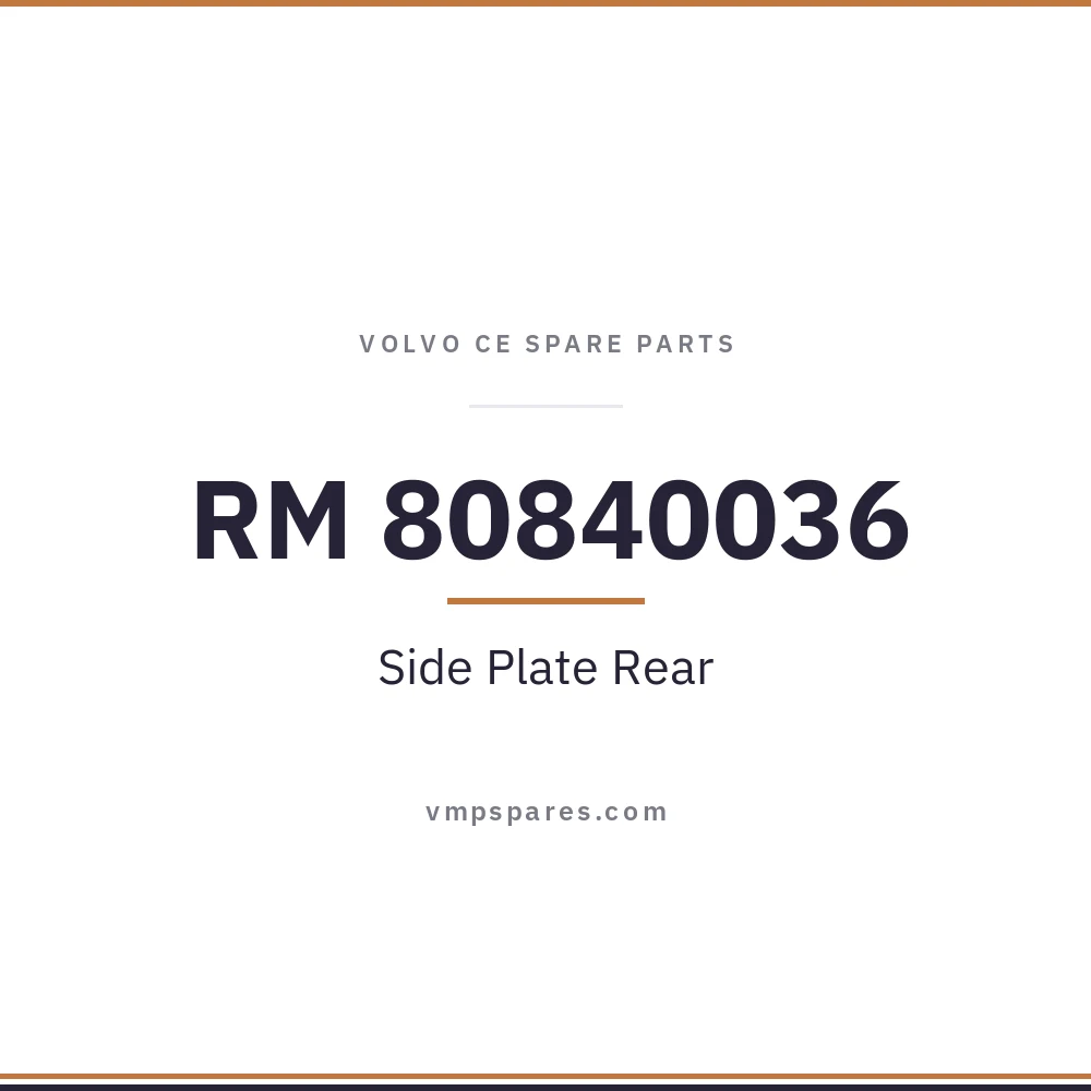 RM 80840036 – Side Plate Rear