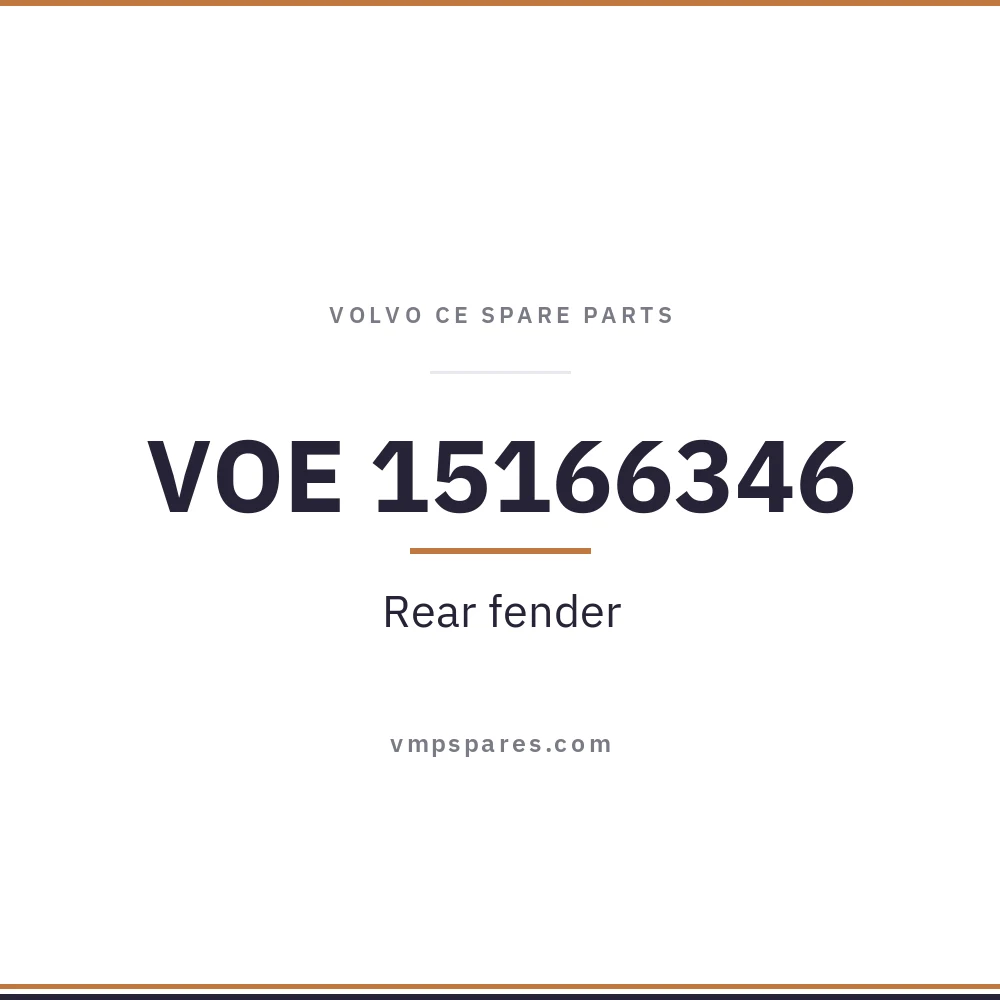 VOE 15166346 – Rear fender