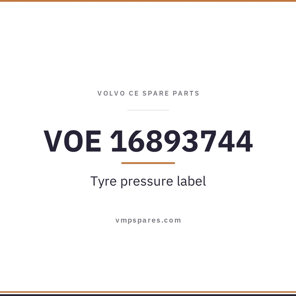 VOE 16893744 – Tyre pressure label