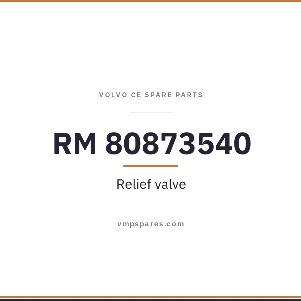 RM 80873540 – Relief valve