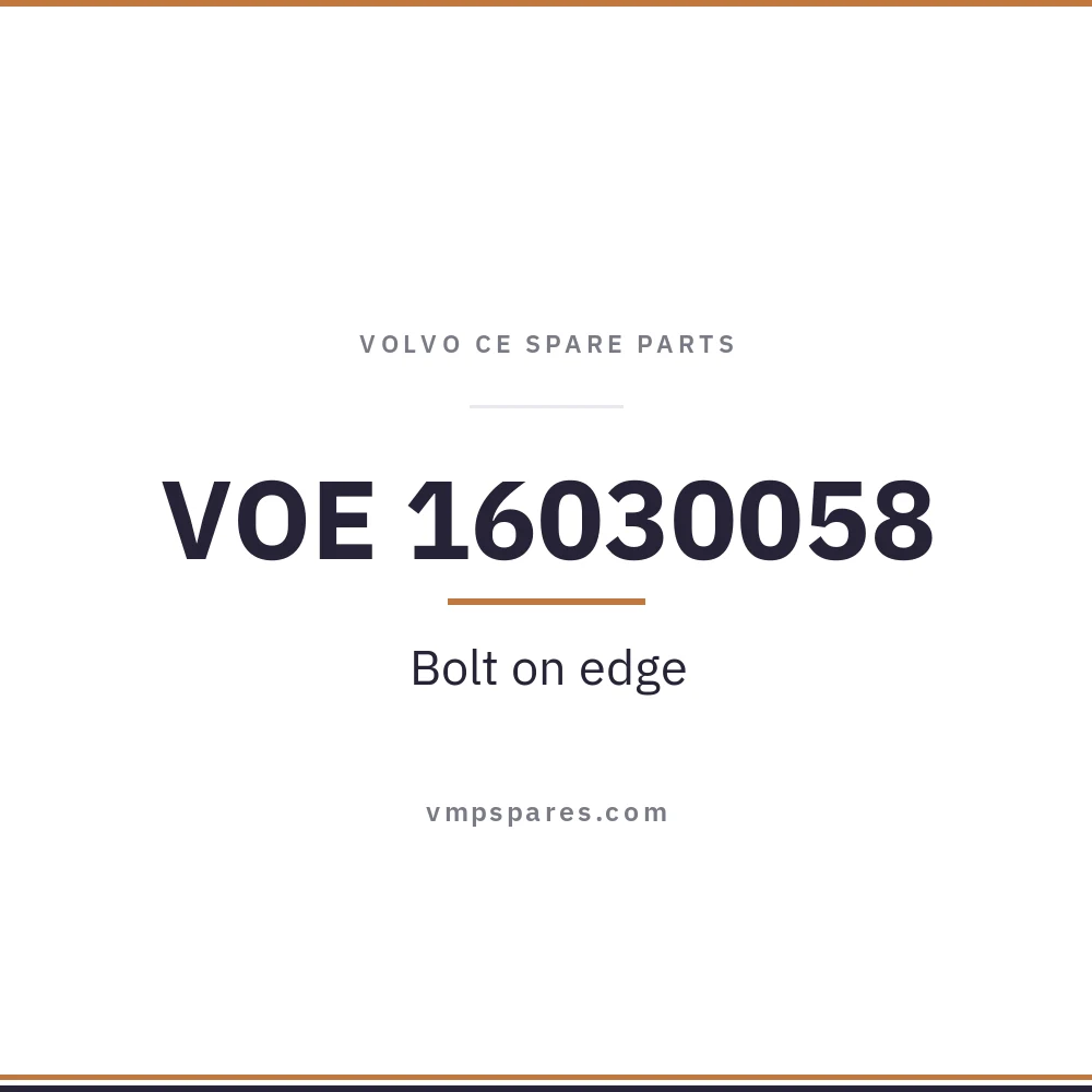 VOE 16030058 – Bolt on edge