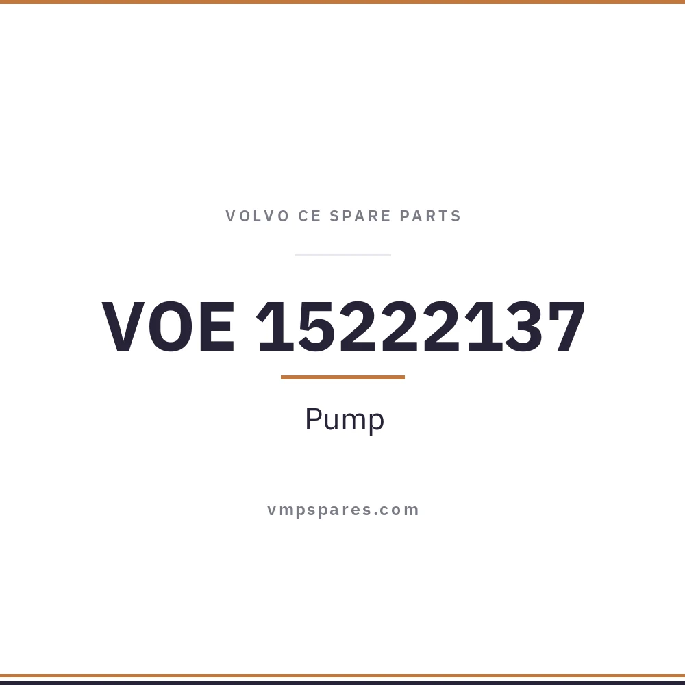 VOE 15222137 – Pump