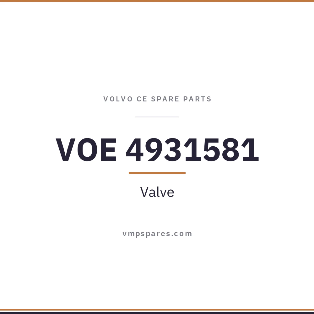 VOE 4931581 – Valve