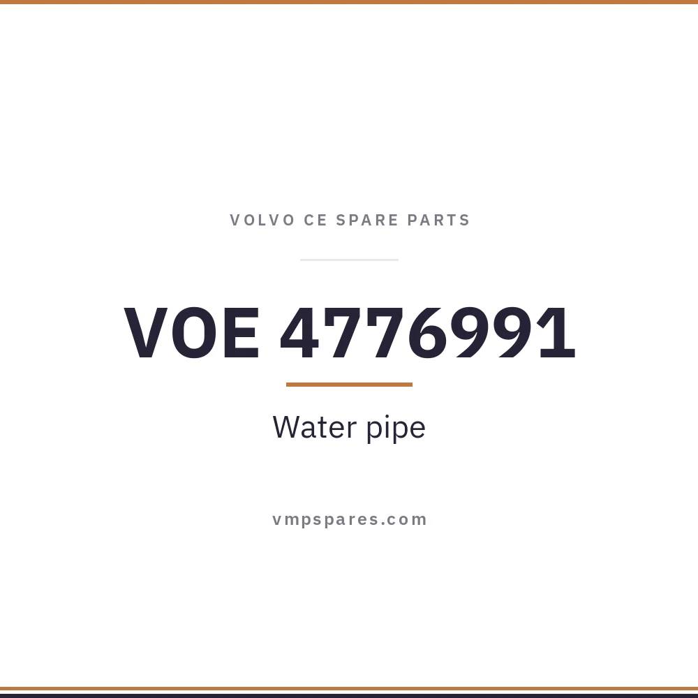VOE 4776991 – Water pipe