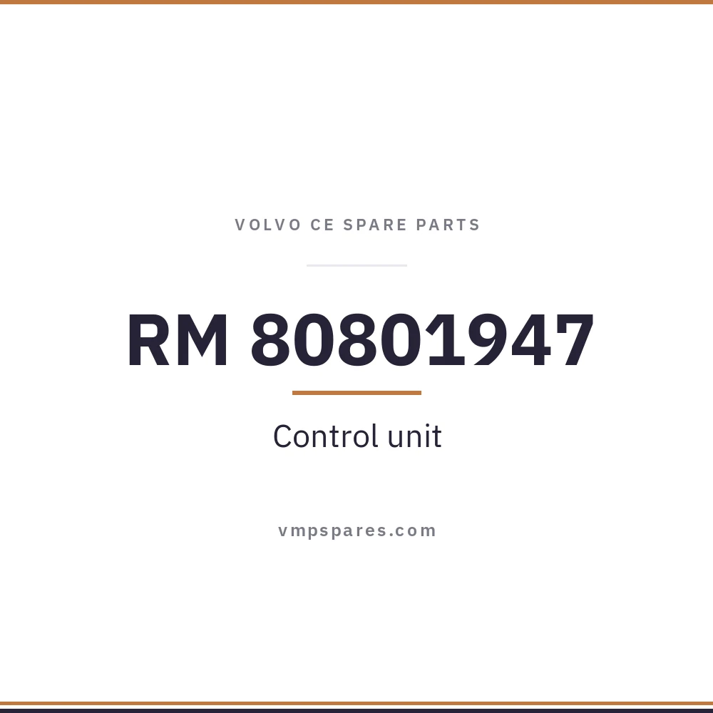 RM 80801947 – Control unit