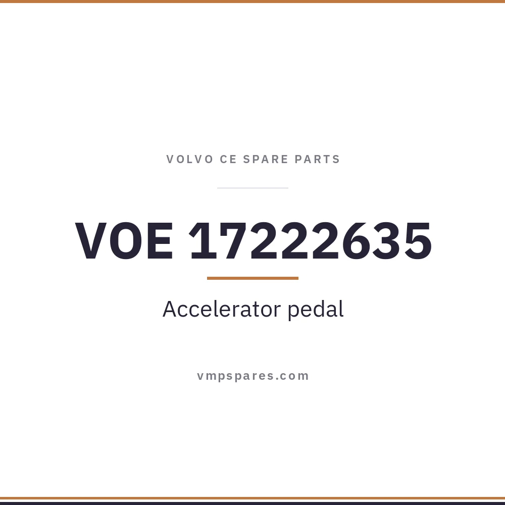 VOE 17222635 – Accelerator pedal