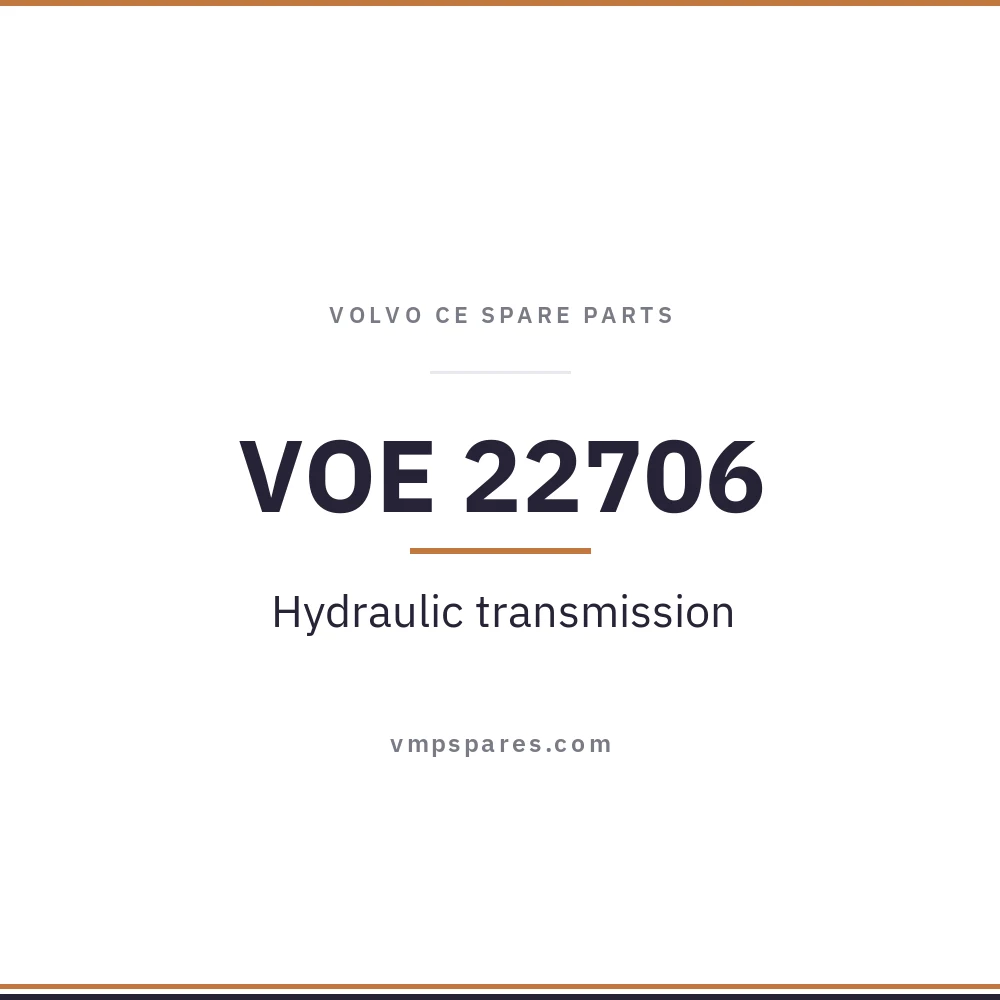 VOE 22706 – Hydraulic transmission
