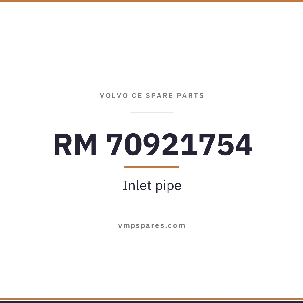 RM 70921754 – Inlet pipe