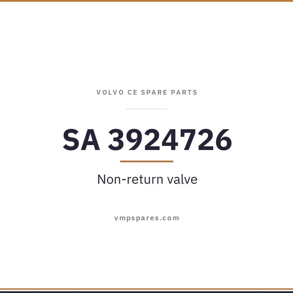 SA 3924726 – Non-return valve