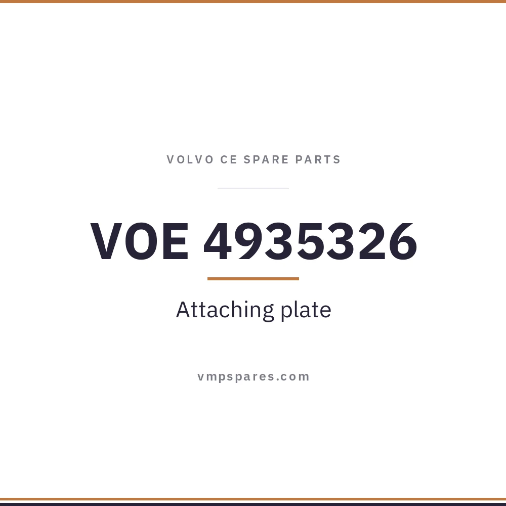 VOE 4935326 – Attaching plate