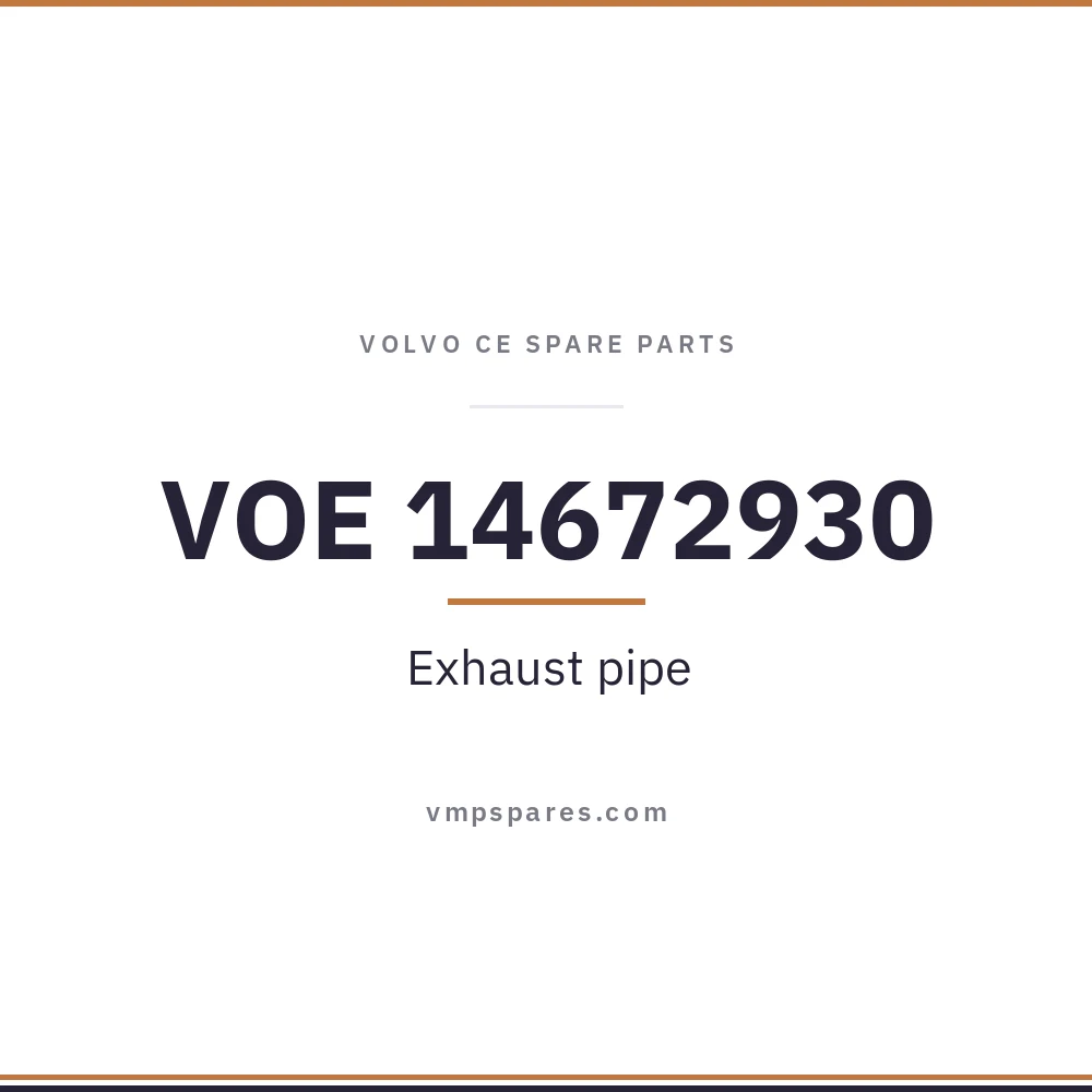 VOE 14672930 – Exhaust pipe