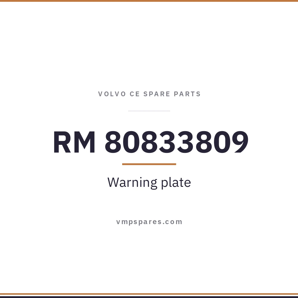 RM 80833809 – Warning plate