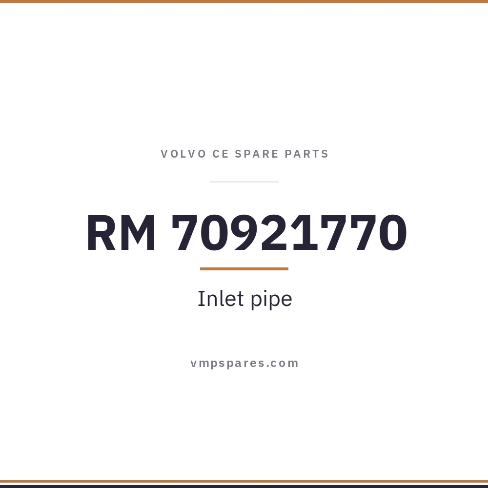 RM 70921770 – Inlet pipe