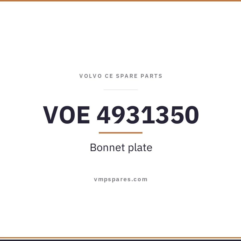 VOE 4931350 – Bonnet plate