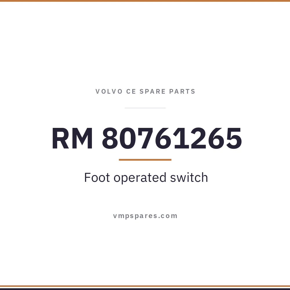 RM 80761265 – Foot operated switch