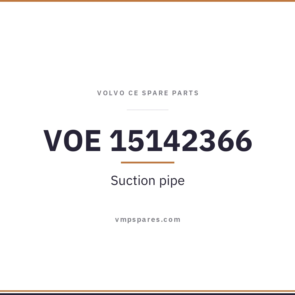 VOE 15142366 – Suction pipe