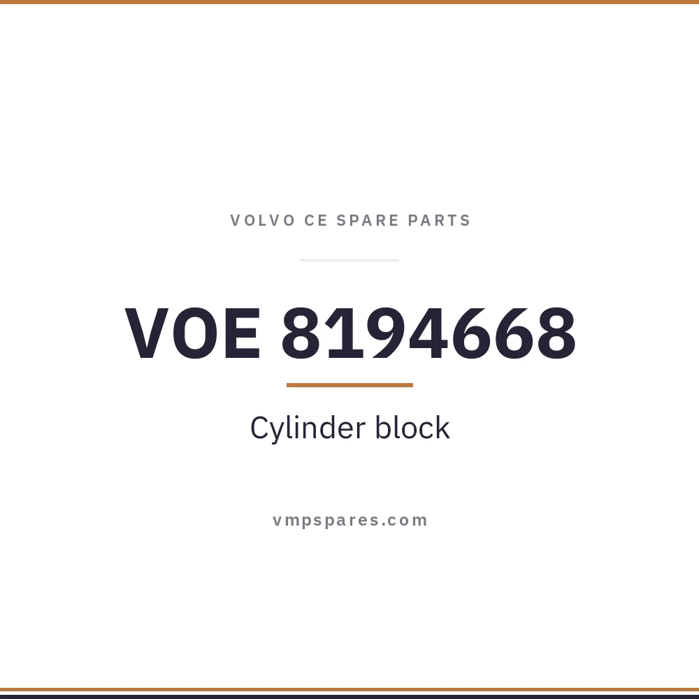 VOE 8194668 – Cylinder block