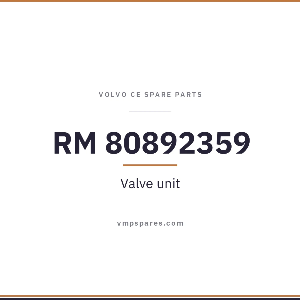 RM 80892359 – Valve unit