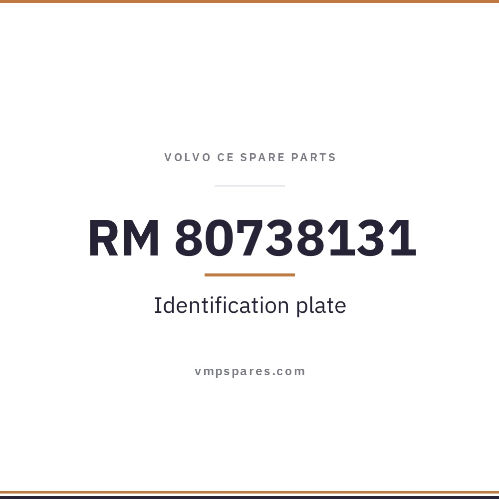 RM 80738131 – Identification plate