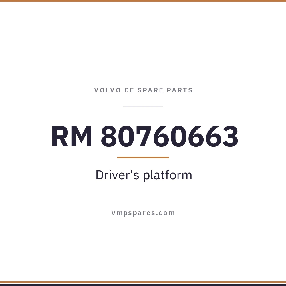 RM 80760663 – Driver’s platform