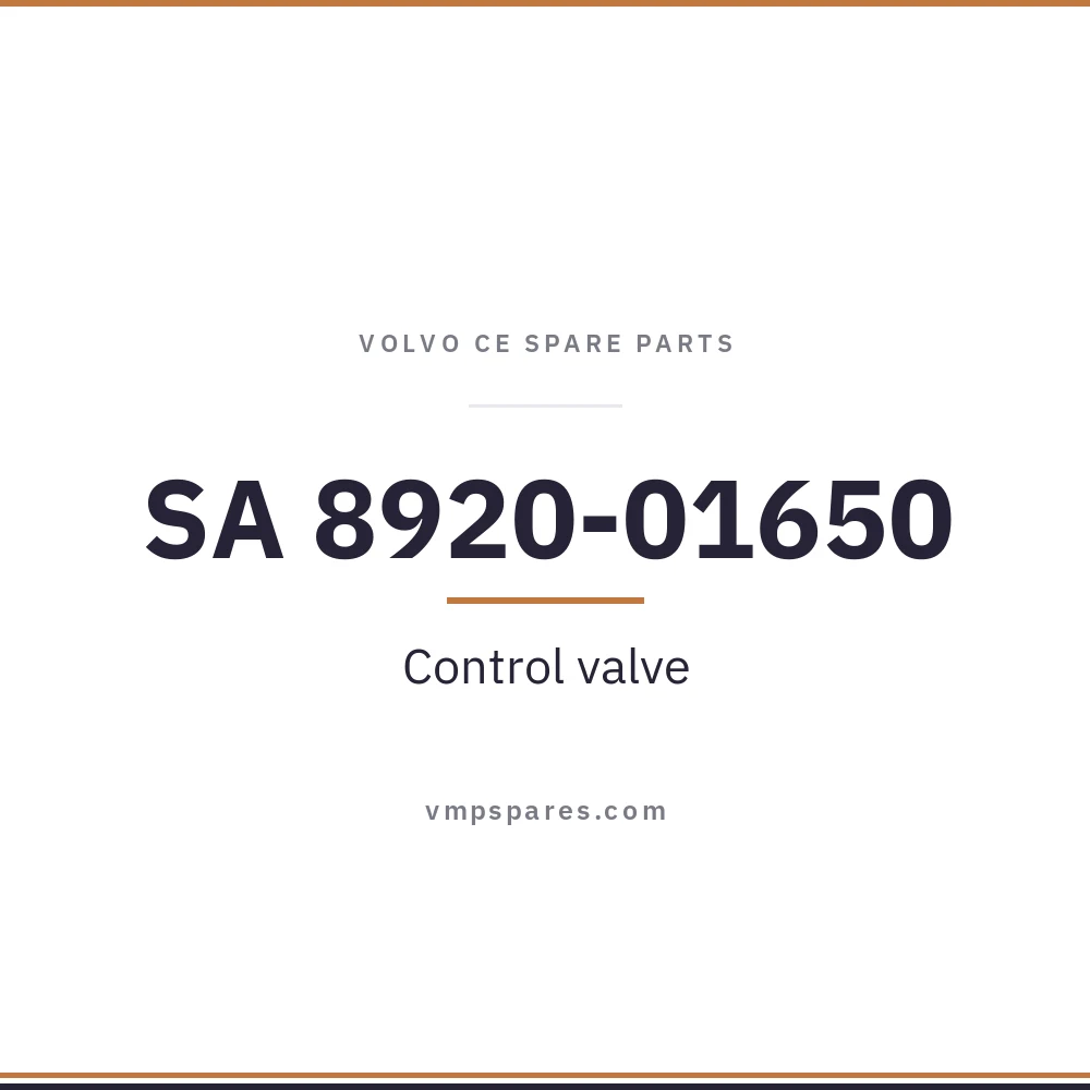 SA 8920-01650 – Control valve