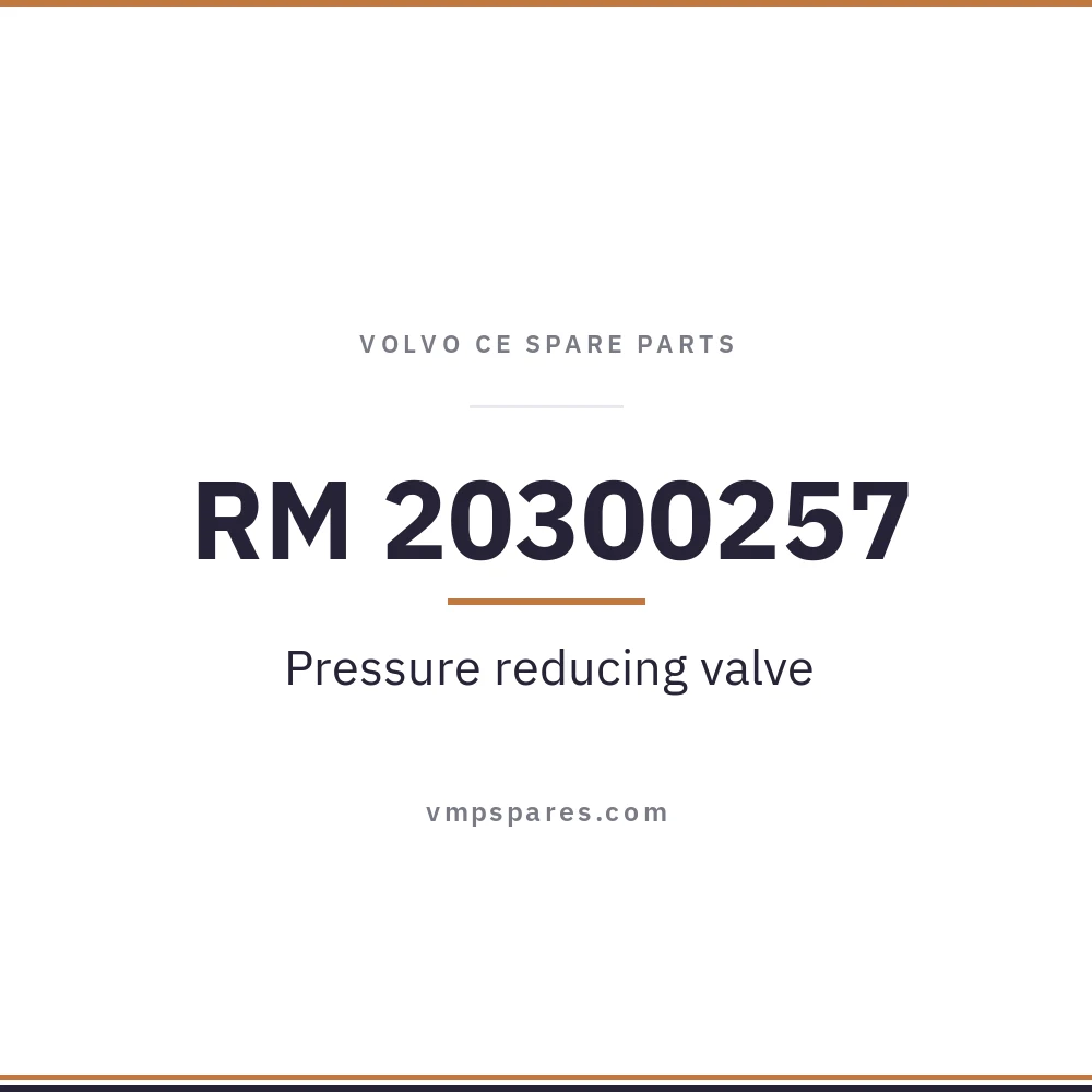 RM 20300257 – Pressure reducing valve