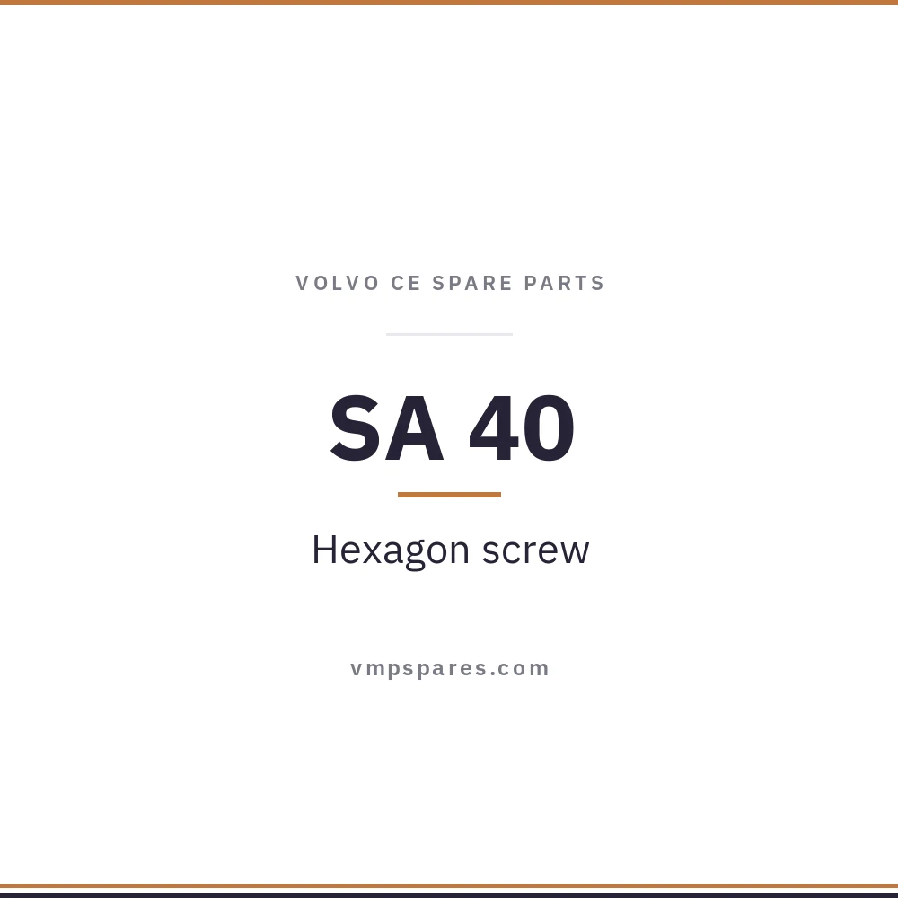 SA 40 – Hexagon screw