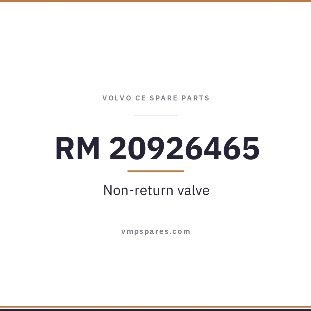 RM 20926465 – Non-return valve