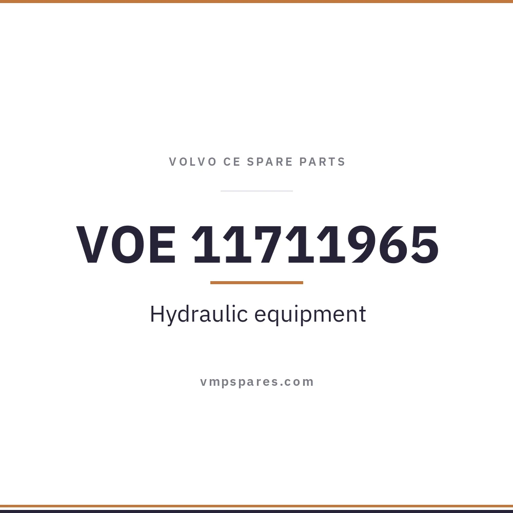 VOE 11711965 – Hydraulic equipment