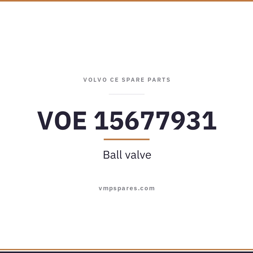 VOE 15677931 – Ball valve