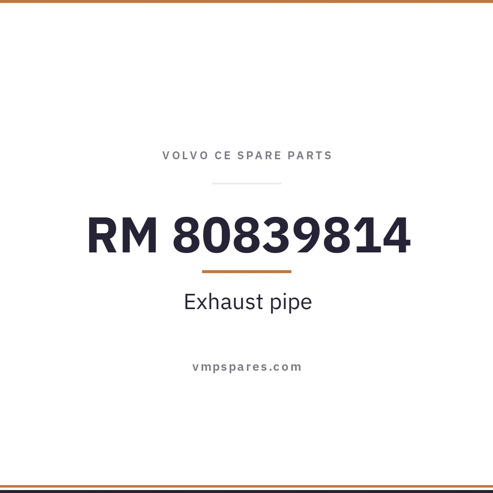 RM 80839814 – Exhaust pipe