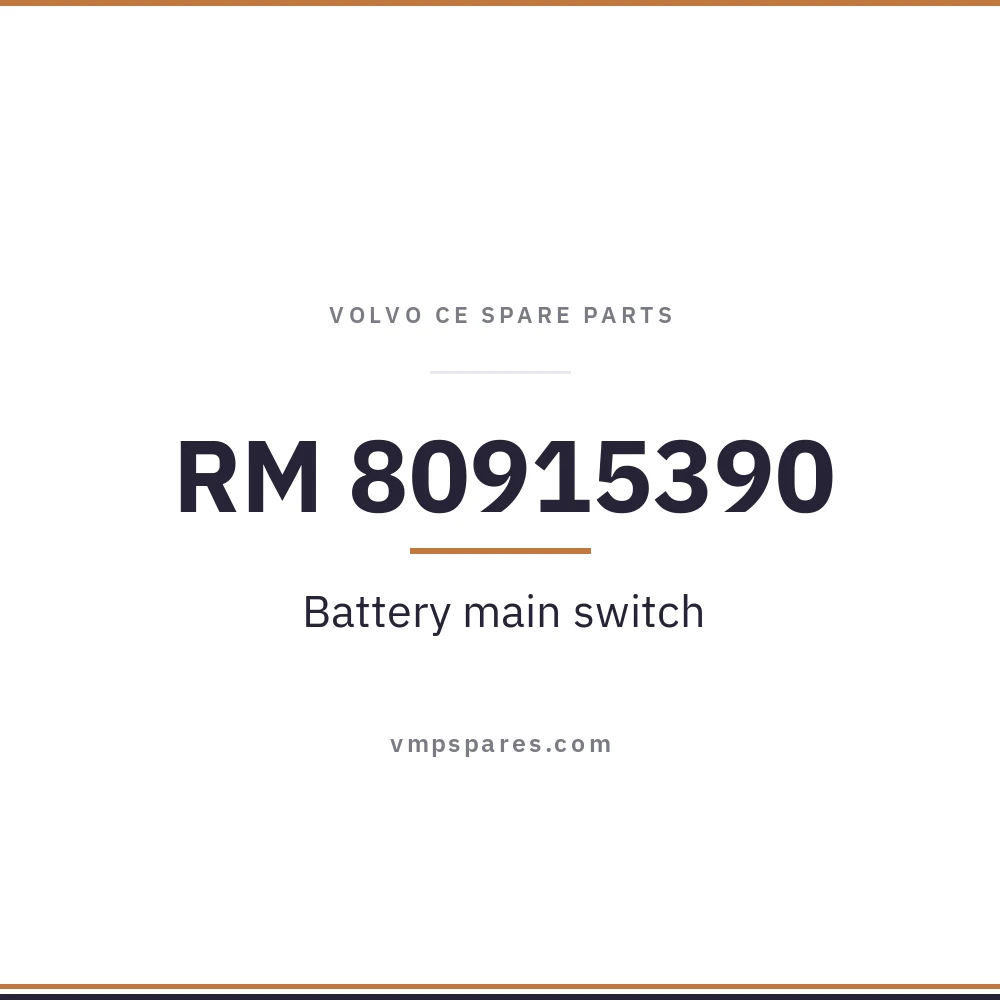 RM 80915390 – Battery main switch