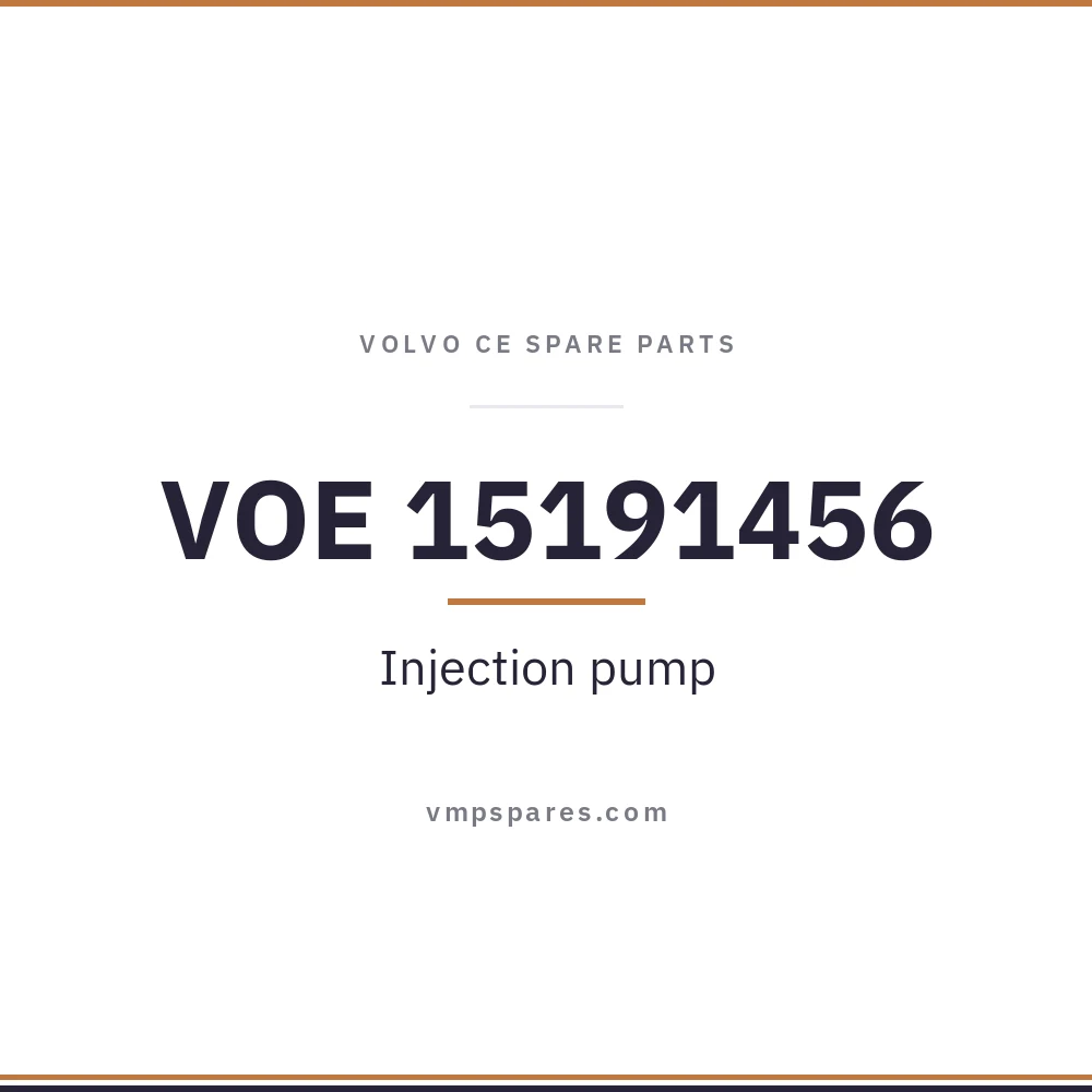 VOE 15191456 – Injection pump