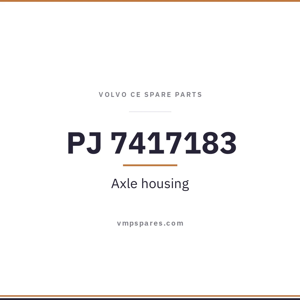 PJ 7417183 – Axle housing