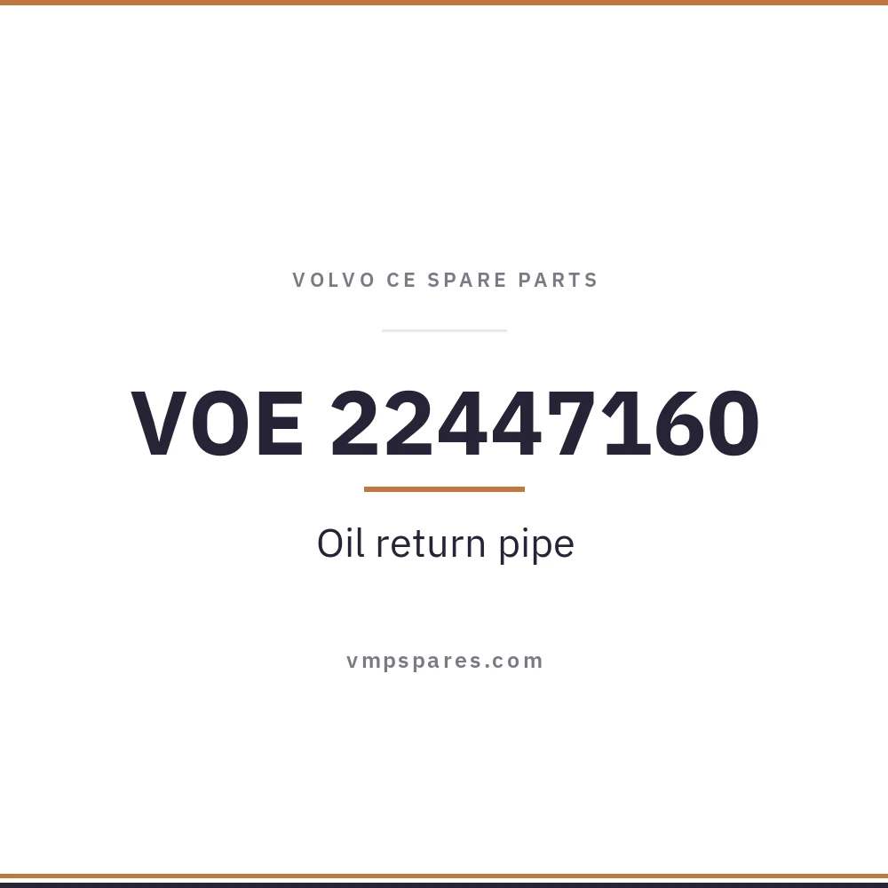 VOE 22447160 – Oil return pipe