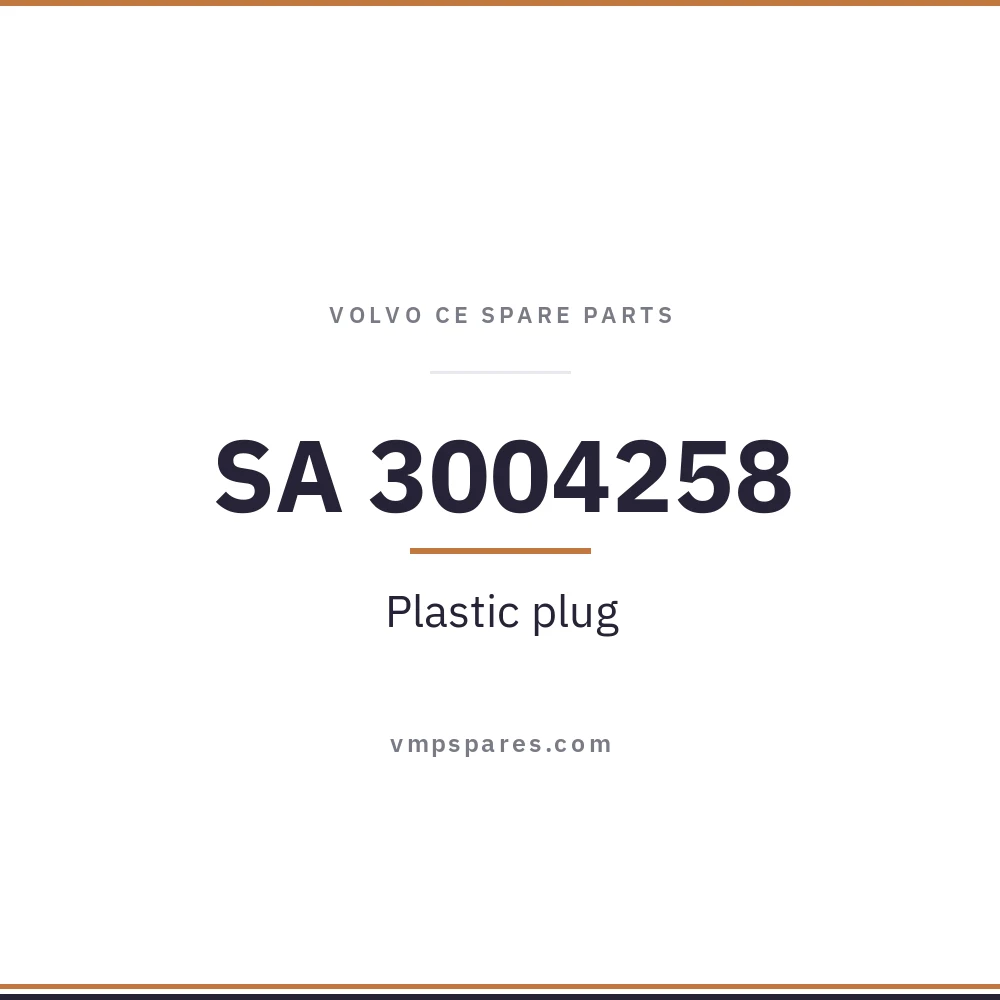 SA 3004258 – Plastic plug