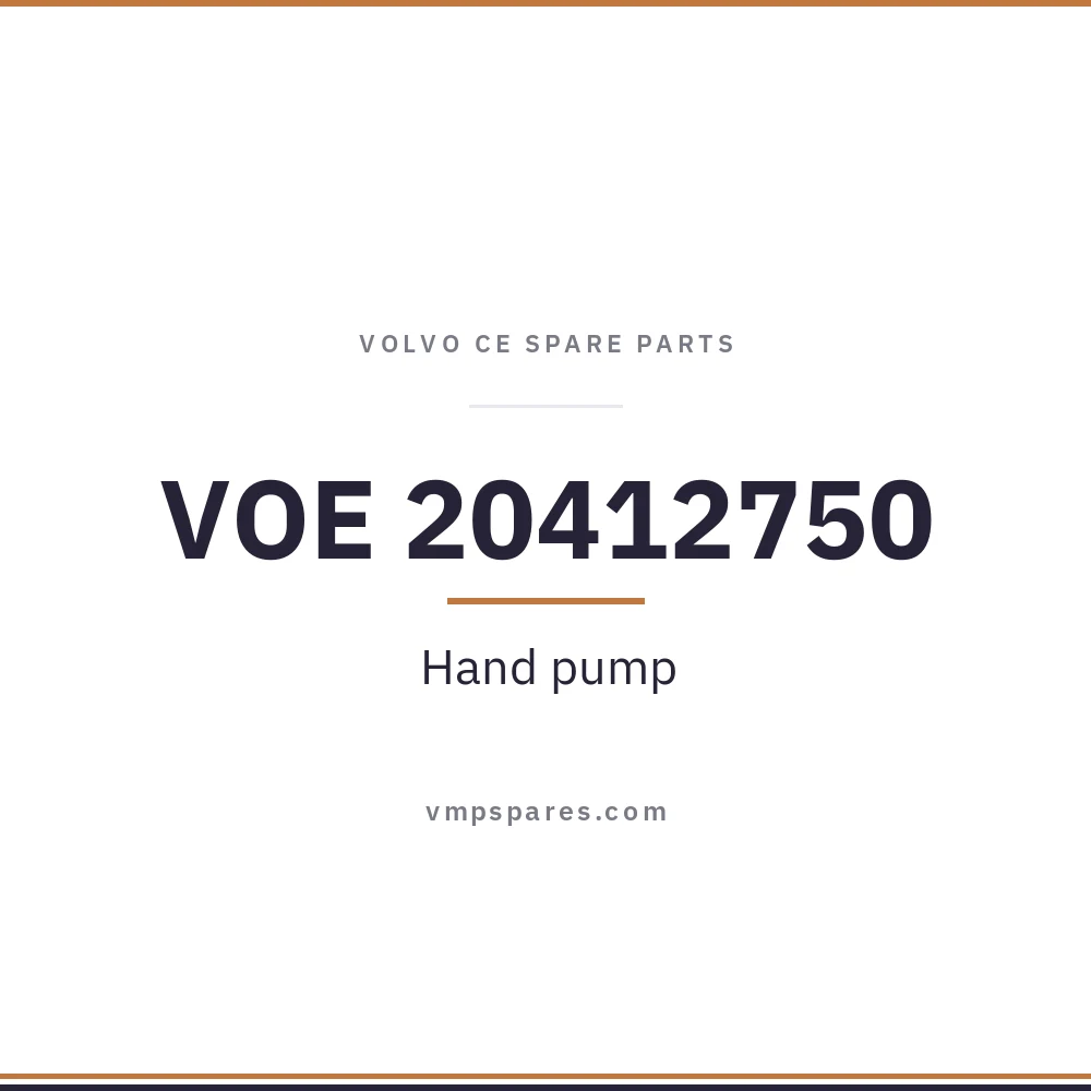 VOE 20412750 – Hand pump