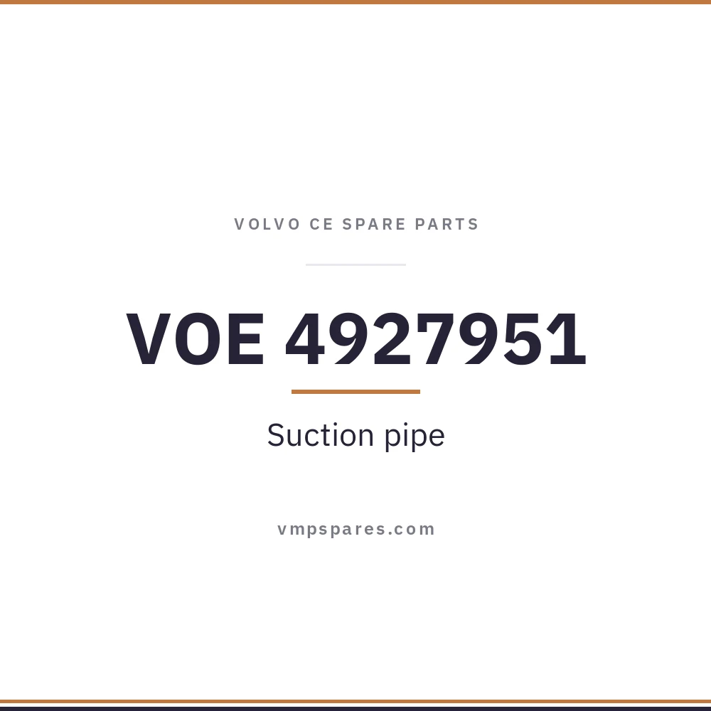 VOE 4927951 – Suction pipe