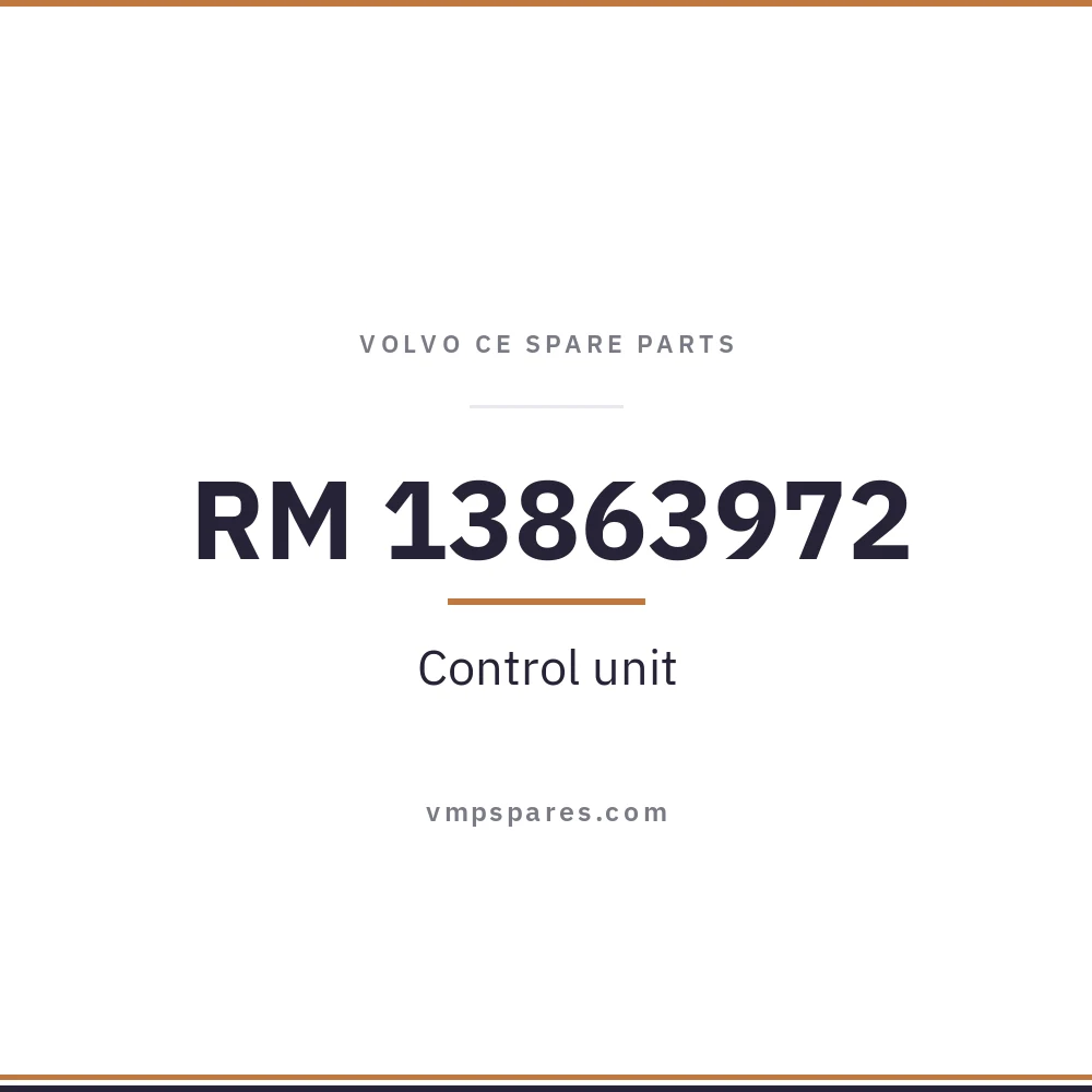 RM 13863972 – Control unit