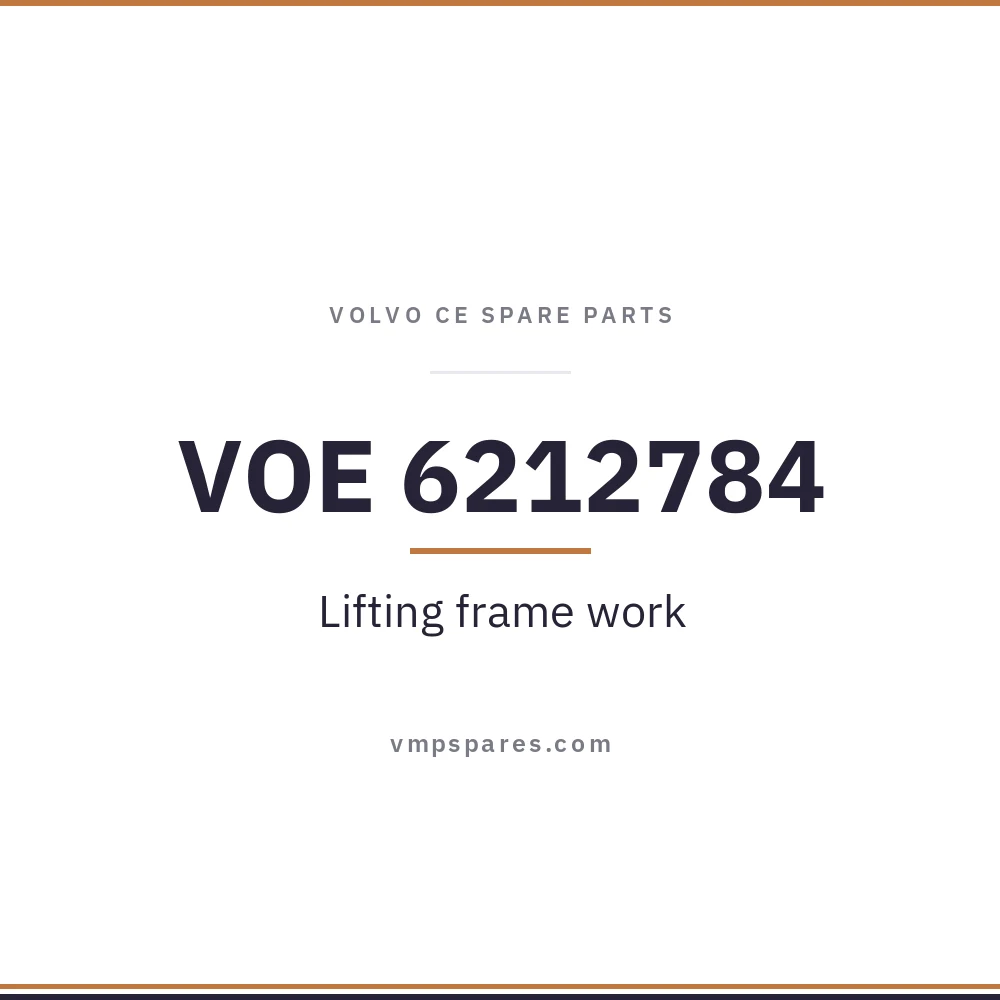 VOE 6212784 – Lifting frame work