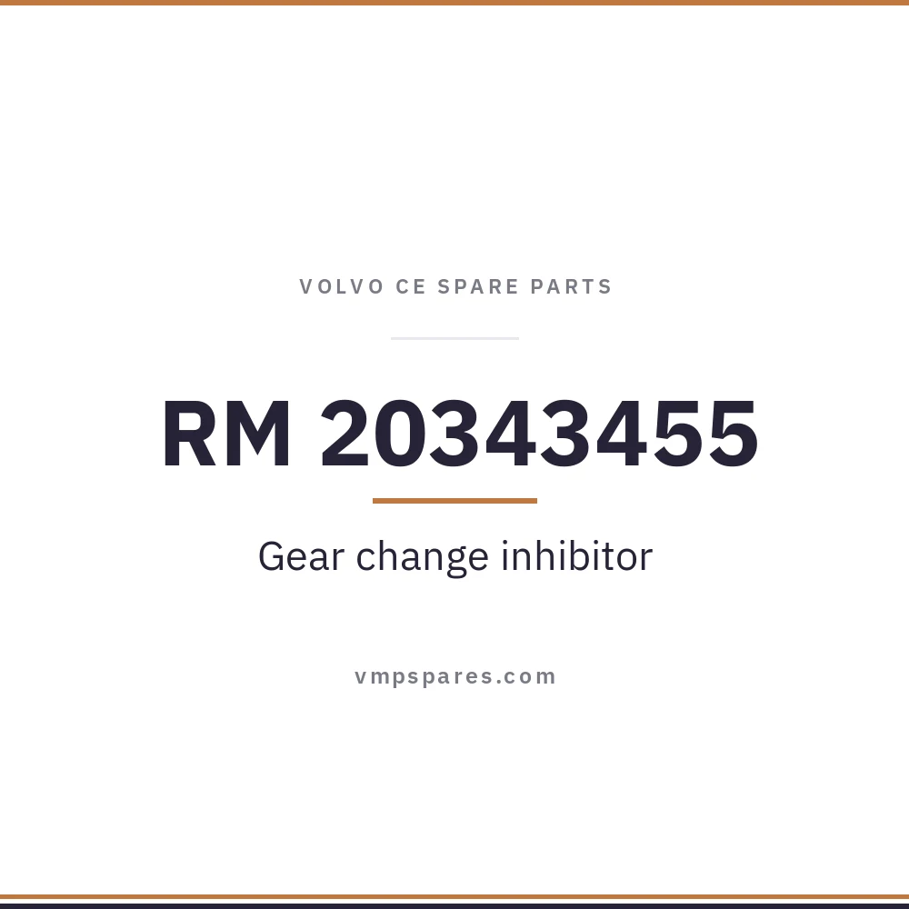RM 20343455 – Gear change inhibitor