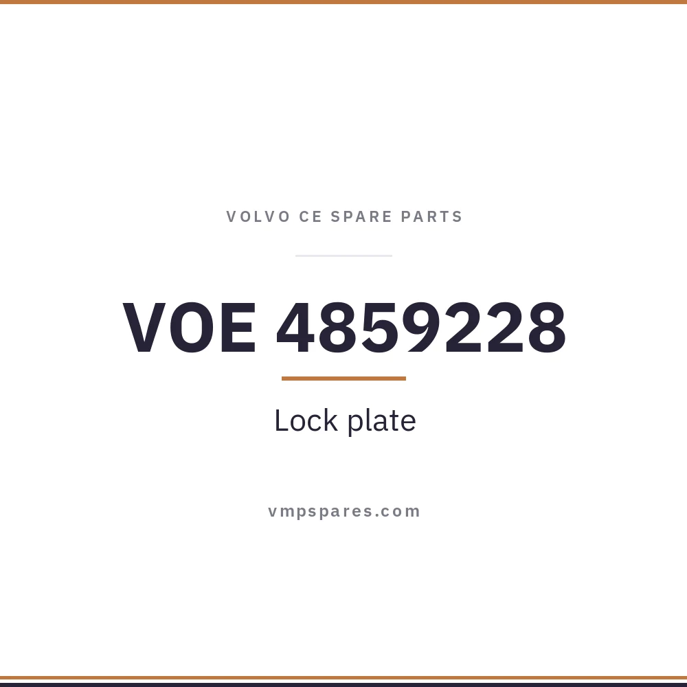 VOE 4859228 – Lock plate