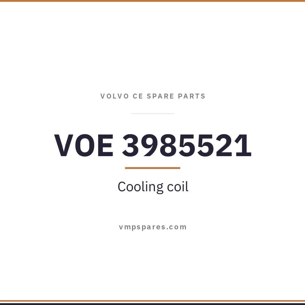 VOE 3985521 – Cooling coil