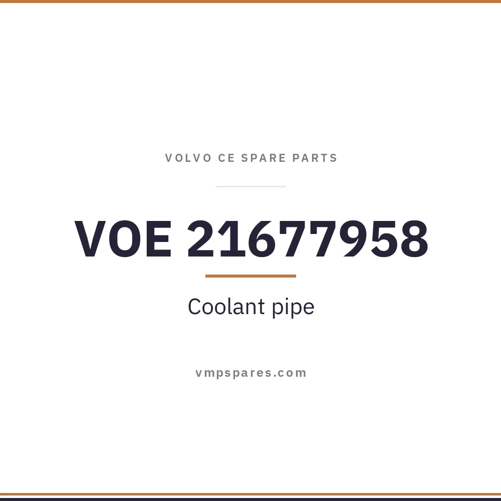 VOE 21677958 – Coolant pipe