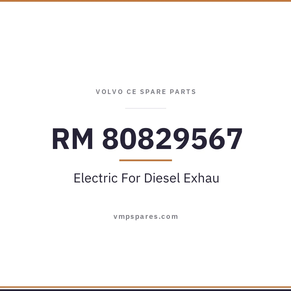 RM 80829567 – Electric For Diesel Exhau